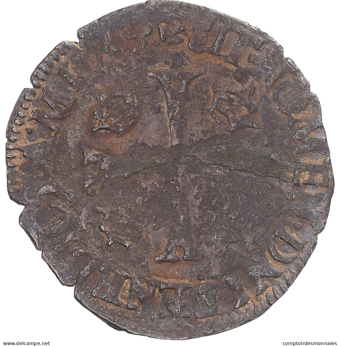 Monnaie, France, Henri III, Douzain Aux Deux H, 1576, Lyon, TB, Billon - 1574-1589 Enrico III