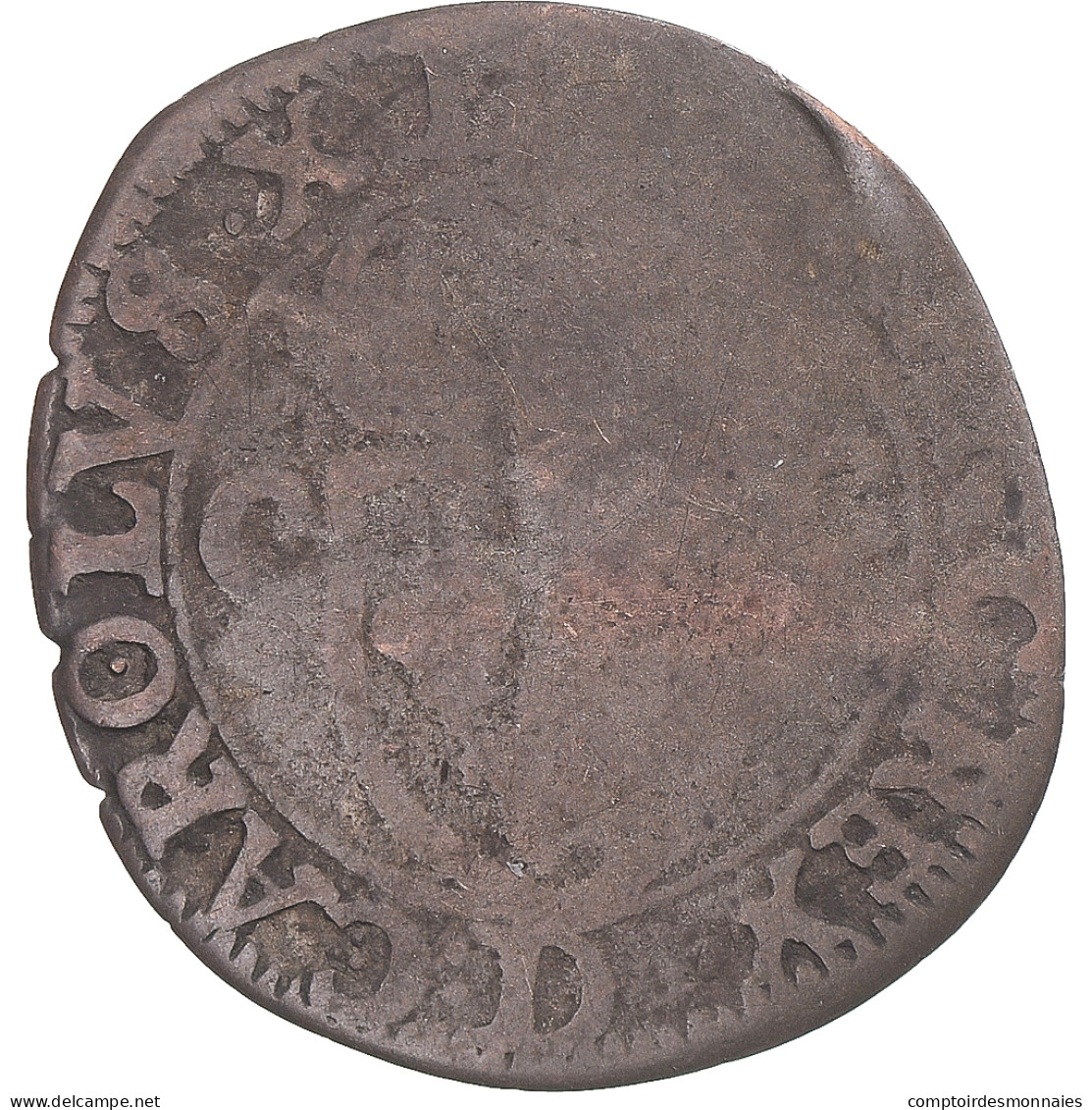 Monnaie, France, Charles X, Douzain Aux Deux C, 1593, Lyon, TB, Billon - 1589-1610 Henri IV Le Vert-Galant