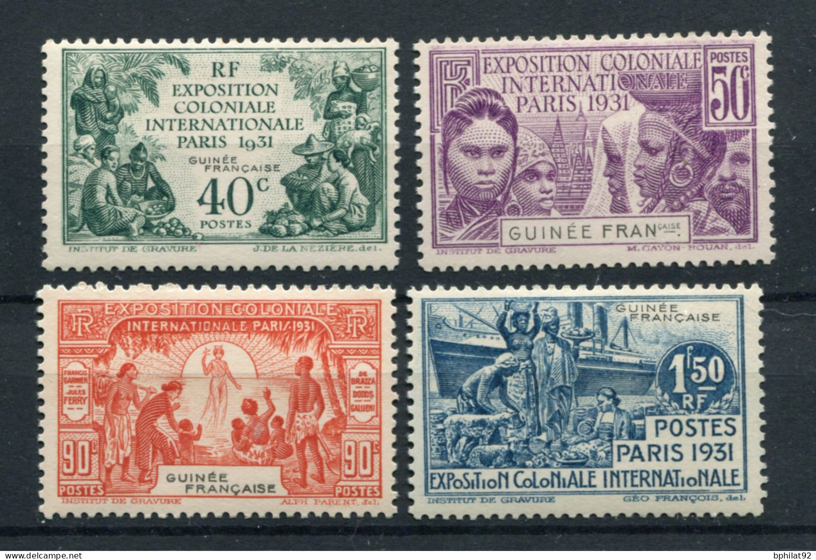 !!! GUINEE, SERIE EXPO 1931 N°115/118 NEUVE ** - Unused Stamps
