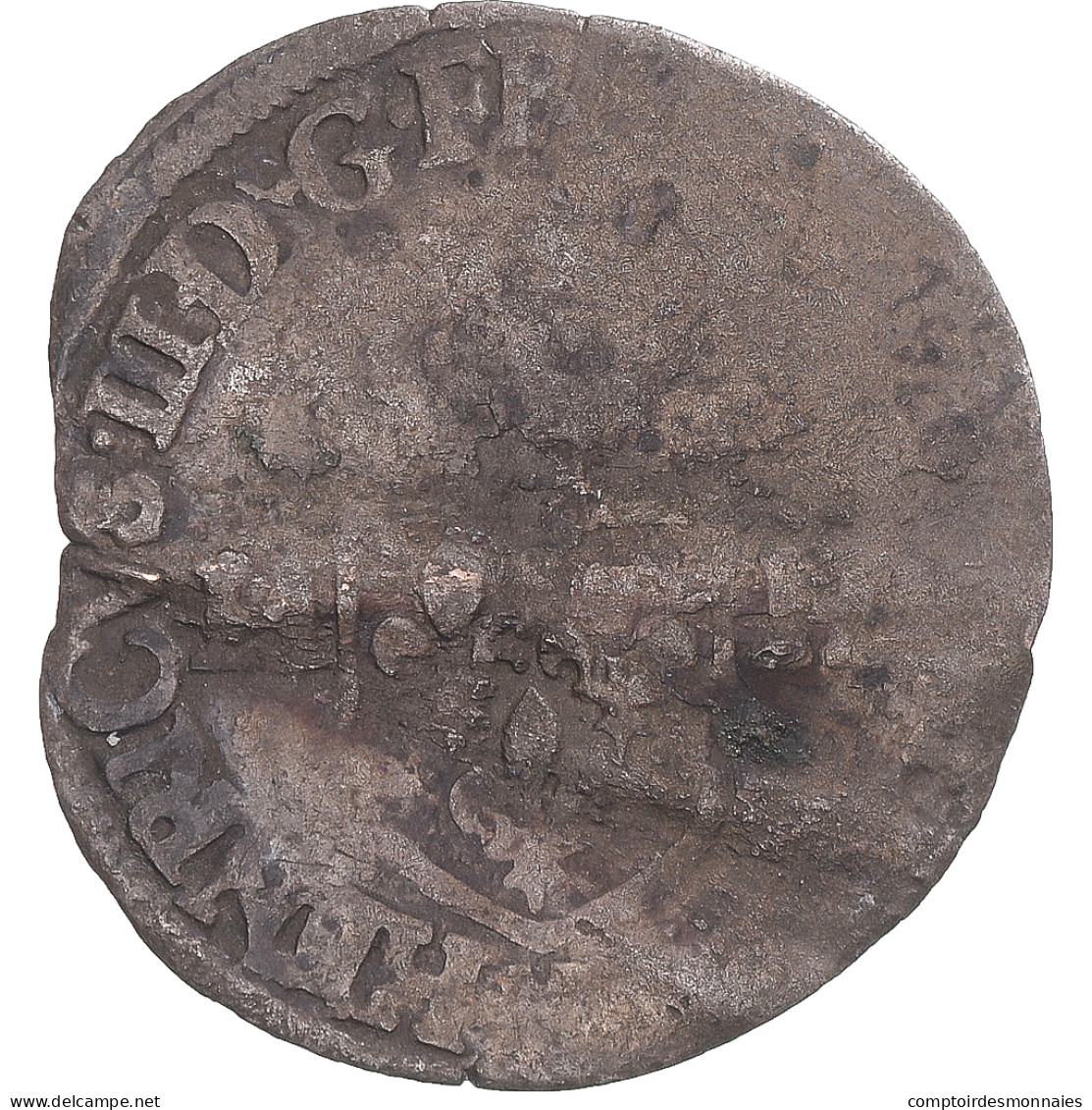 Monnaie, France, Henri III, Douzain Aux Deux H, B+, Billon - 1574-1589 Henry III