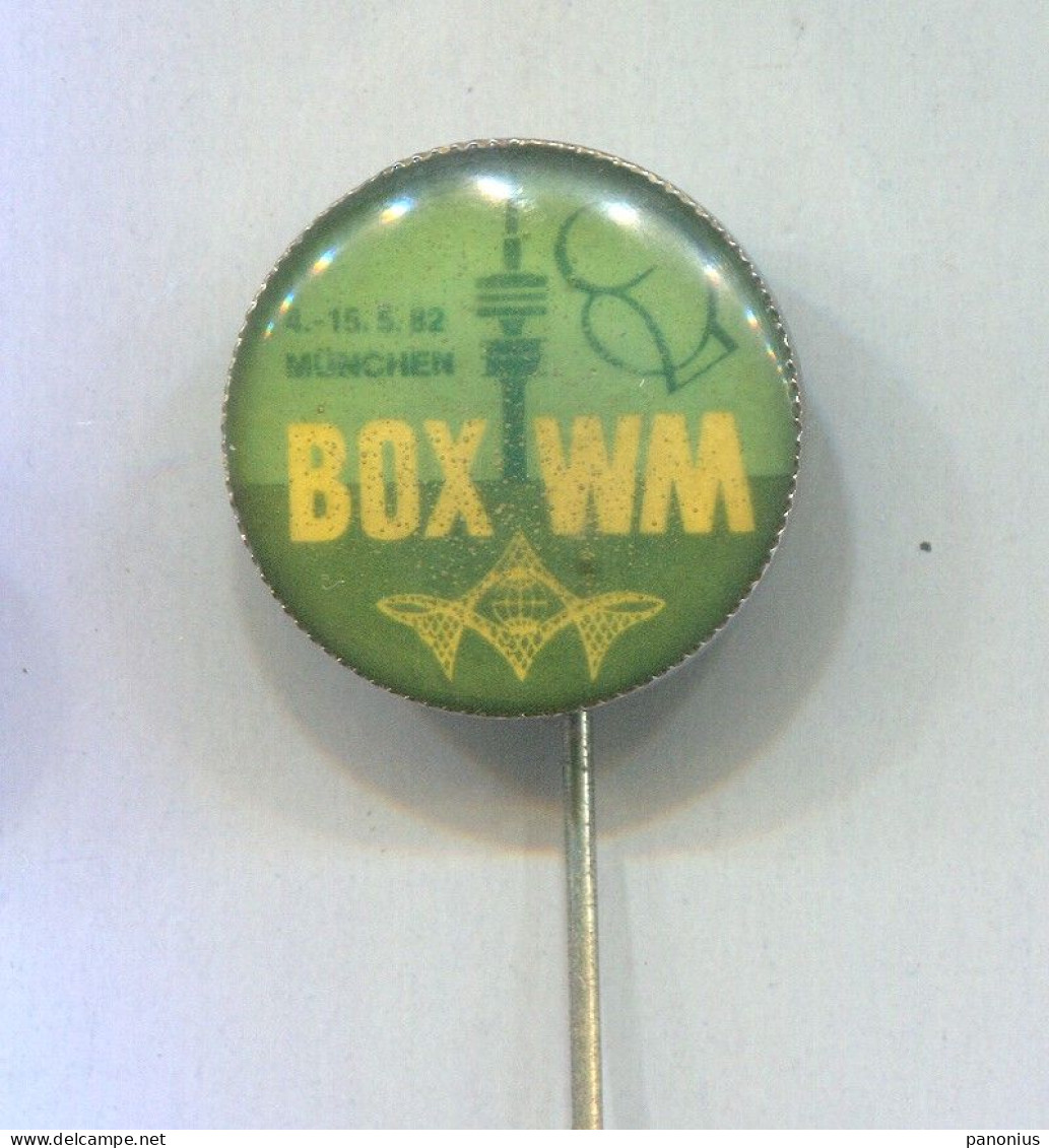 Boxing Box Boxen  Pugilato - World Championship 1982. Munchen Germany, Vintage Pin Badge Abzeichen - Boxe