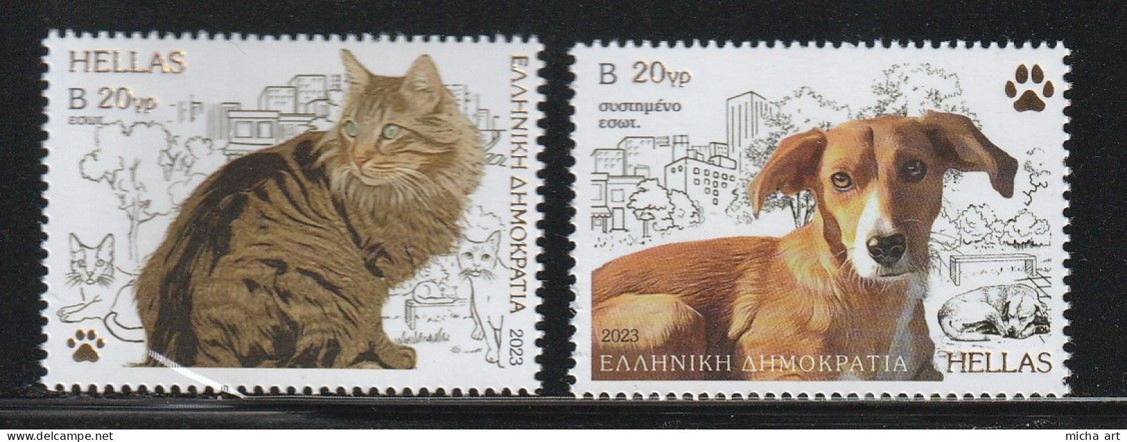 Greece 2023 World Stray Animals Day Set MNH - Unused Stamps