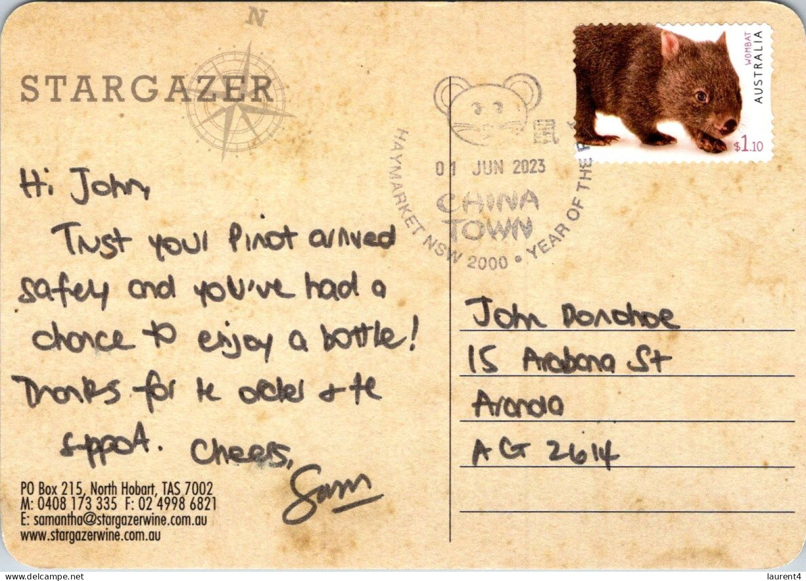 13-7-2023 (2 S 1) Australia - TAS - (written And Posted With Stamp)  Eagleneck - Stargazer - Other & Unclassified