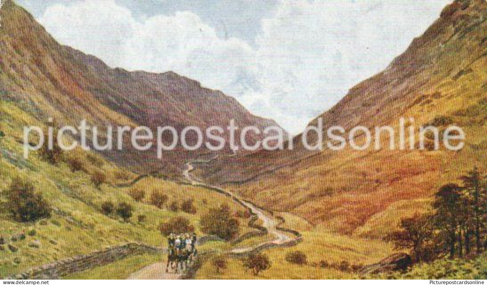 KIRKSTONE PASS FROM NR BROTHERS WATER OLD COLOUR ART POSTCARD ARTIST SIGNED A.R. QUINTON SALMON NO 1492 - Quinton, AR