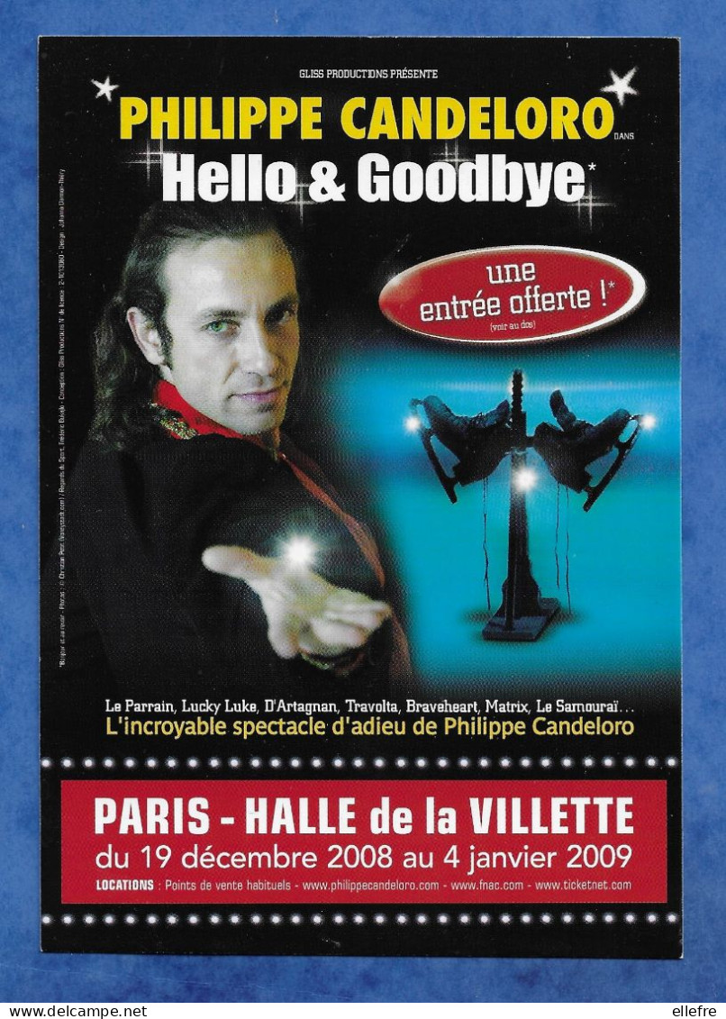 CPM Patinage Artistique - Philippe Candeloro Hello Good By - Spectacle Paris Halle De La Villette 2009 - Patinage Artistique