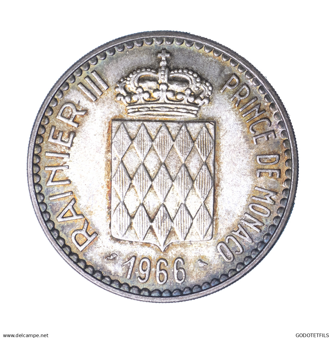 Principauté De Monaco 10 Francs Commémoratif Charles III 1966 Paris - 1960-2001 Nouveaux Francs