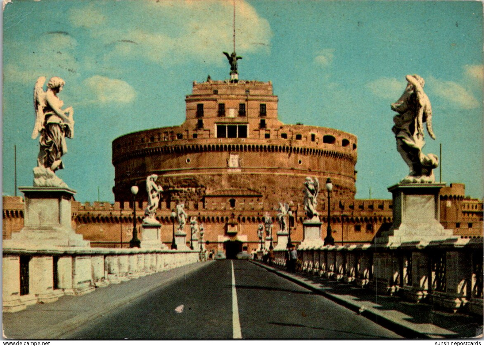 Italy Roma Rone Sant' Angelo Bridge And Castle 1963 - Bruggen