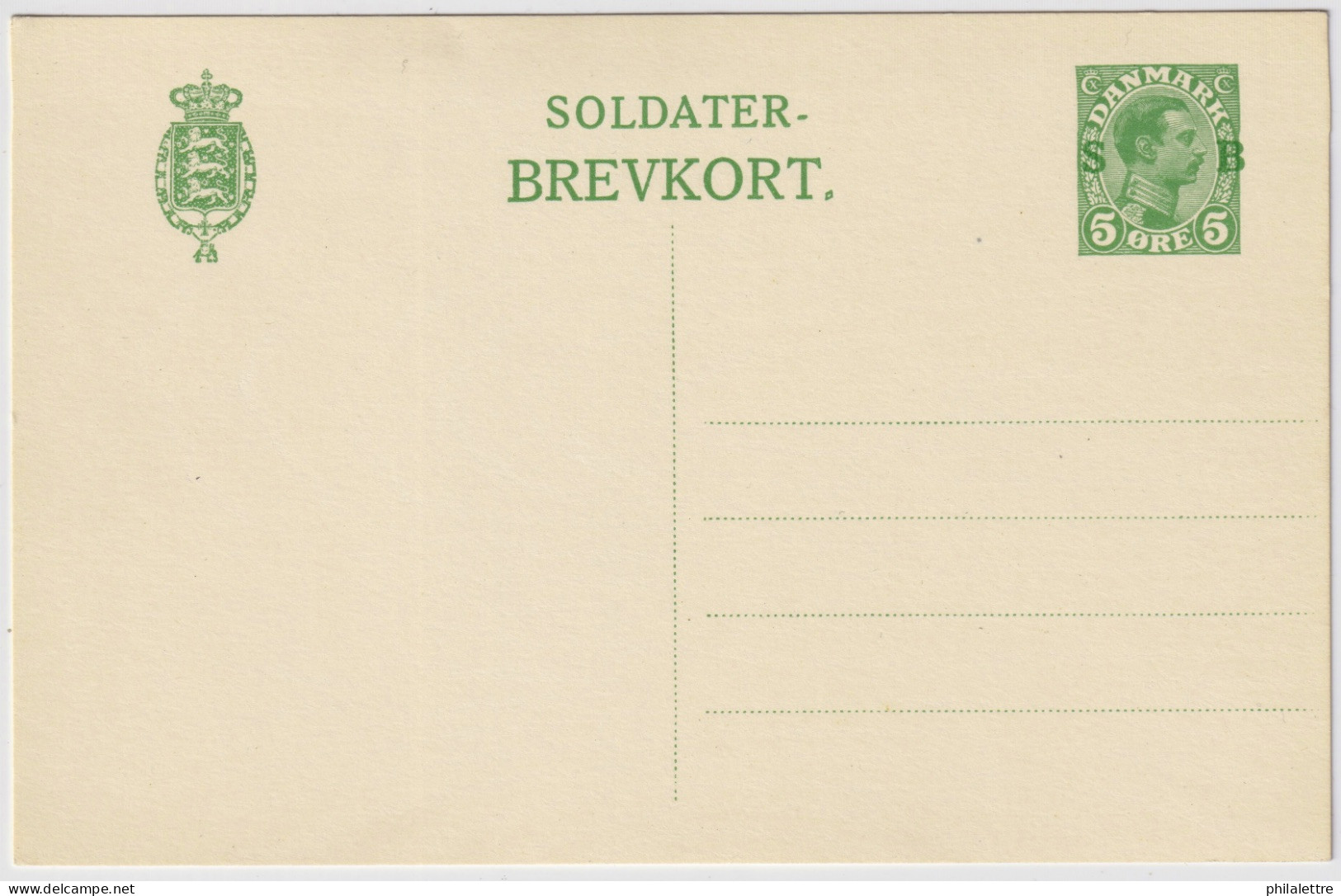 DENMARK - 1914/16 - Soldiers' Postal Card & Letter Card - Mi.K30 S.B. & Mi.P149 S.B. - Mint - Interi Postali