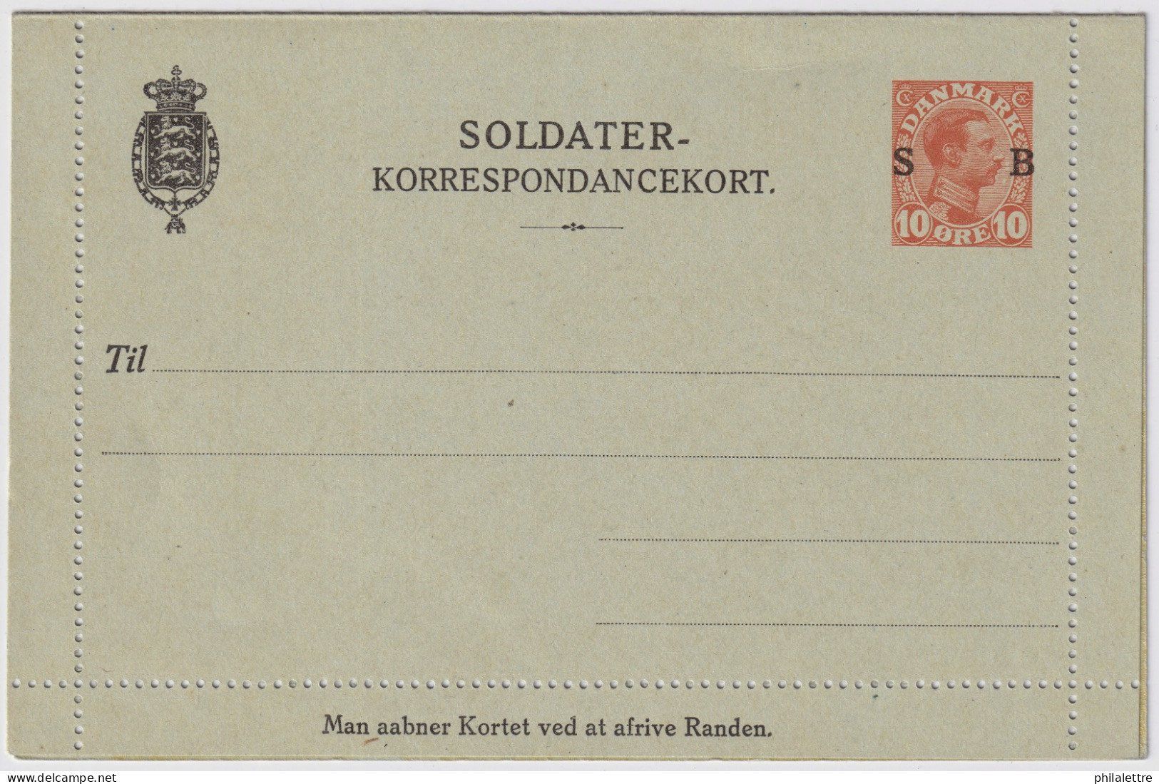 DENMARK - 1914/16 - Soldiers' Postal Card & Letter Card - Mi.K30 S.B. & Mi.P149 S.B. - Mint - Postwaardestukken