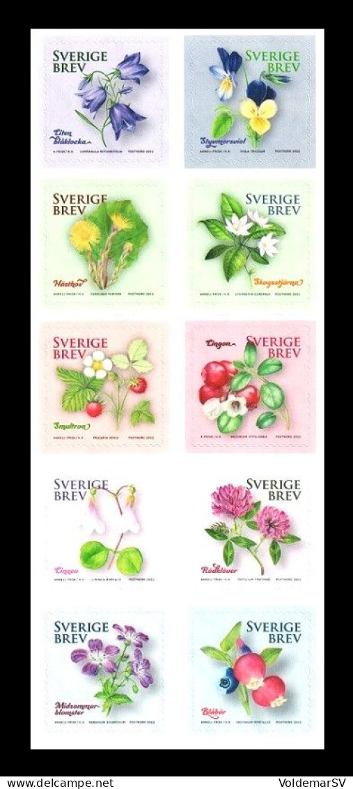 Sweden 2022 Mih. 3421/30 Flora. Choice Of The National Flower MNH ** - Nuevos