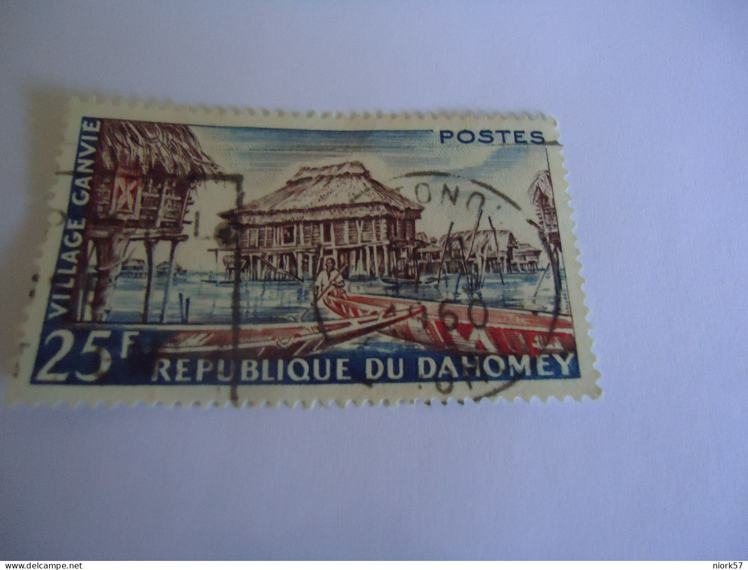 DAHOMEY USED STAMPS   BUILDING   WITH POSTMARK  1960 - Sonstige & Ohne Zuordnung