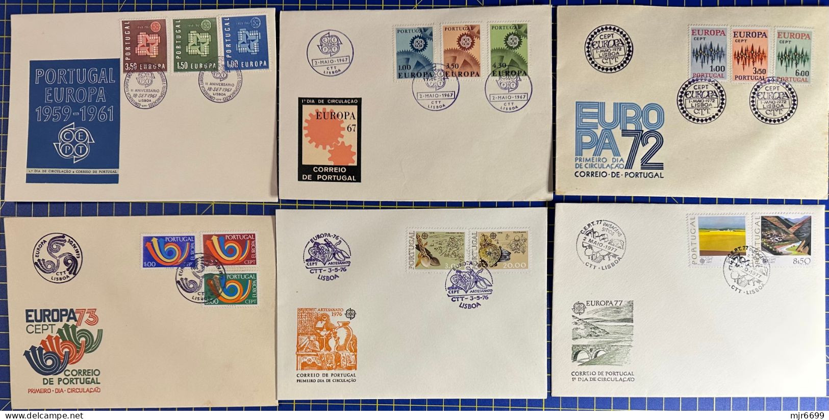 PORTUGAL LOT OF 6 EUROPA THEME FDC - FDC