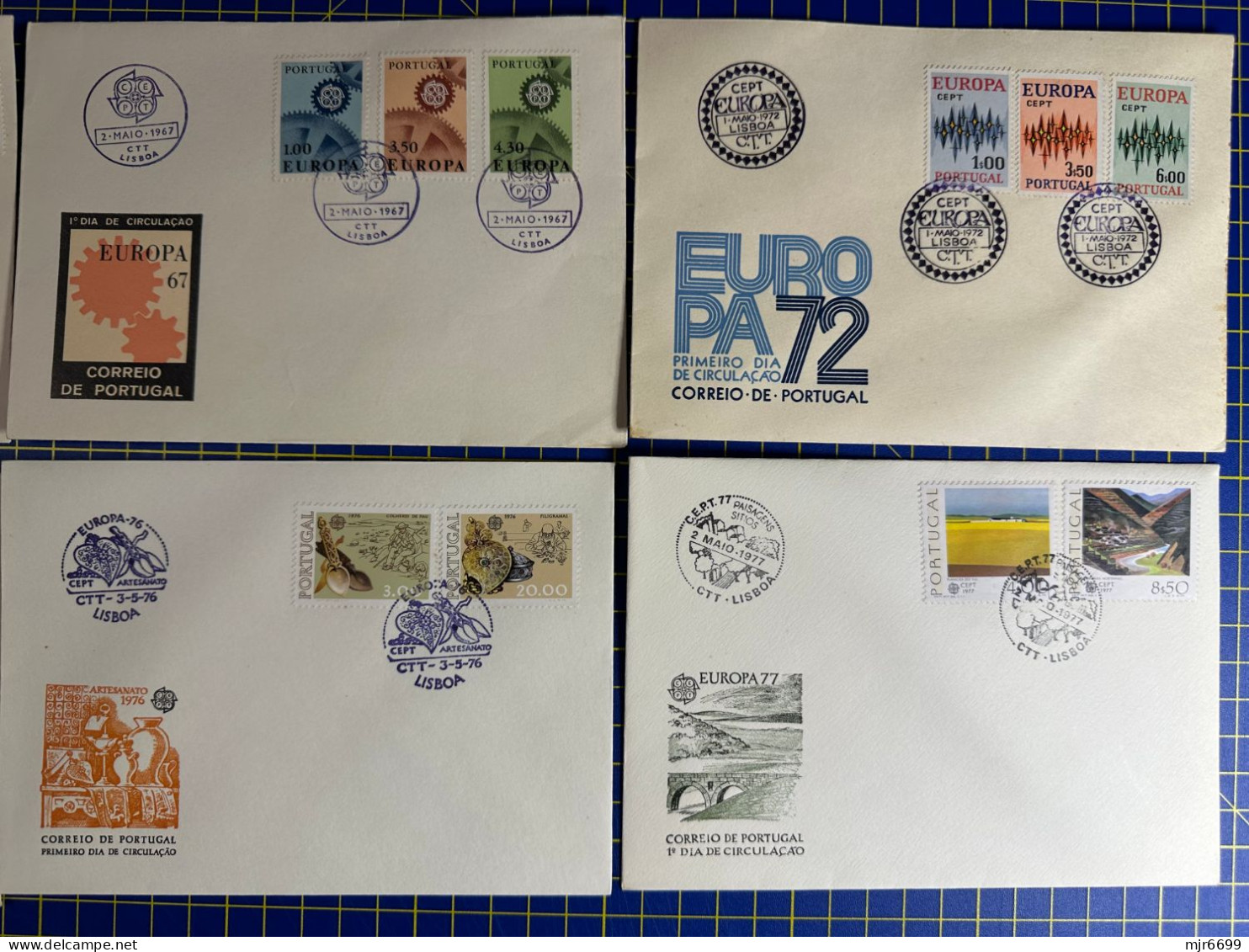 PORTUGAL LOT OF 6 EUROPA THEME FDC - FDC