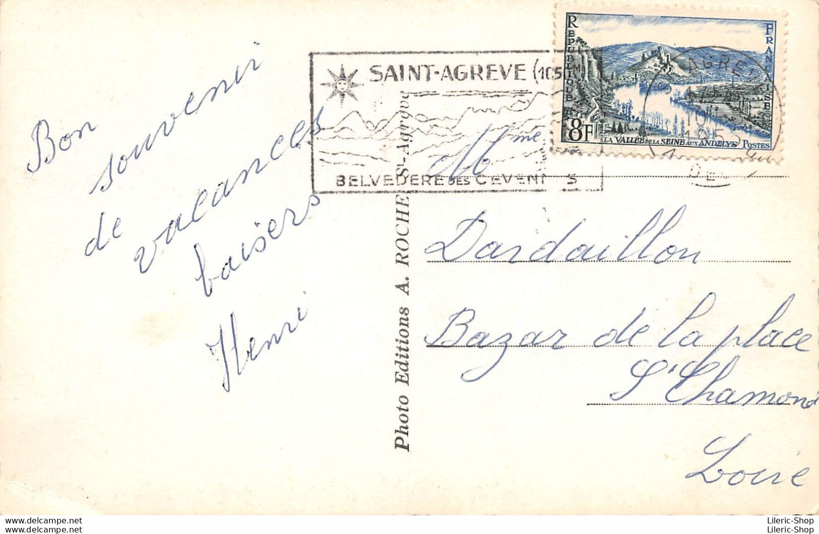 [07] Ardèche > Saint Agrève - Hautes Cévennes Enneigées  Cpsm PF  1955 - Éditions A. ROCHE - Saint Agrève