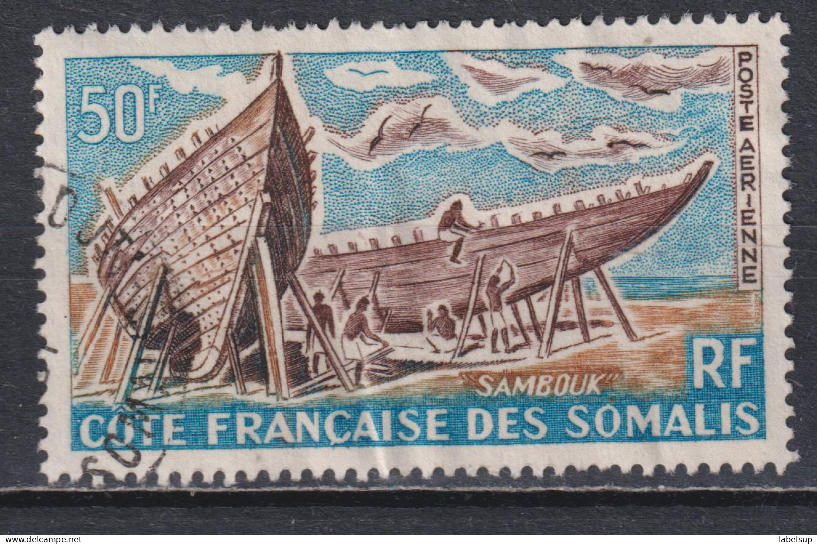 Timbre Oblitéré Des Côtes Françaises Des Somalis De 1964 N°PA38 - Oblitérés