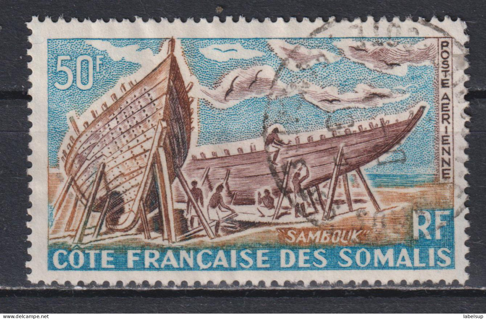 Timbre Oblitéré Des Côtes Françaises Des Somalis De 1964 N°PA38 - Oblitérés