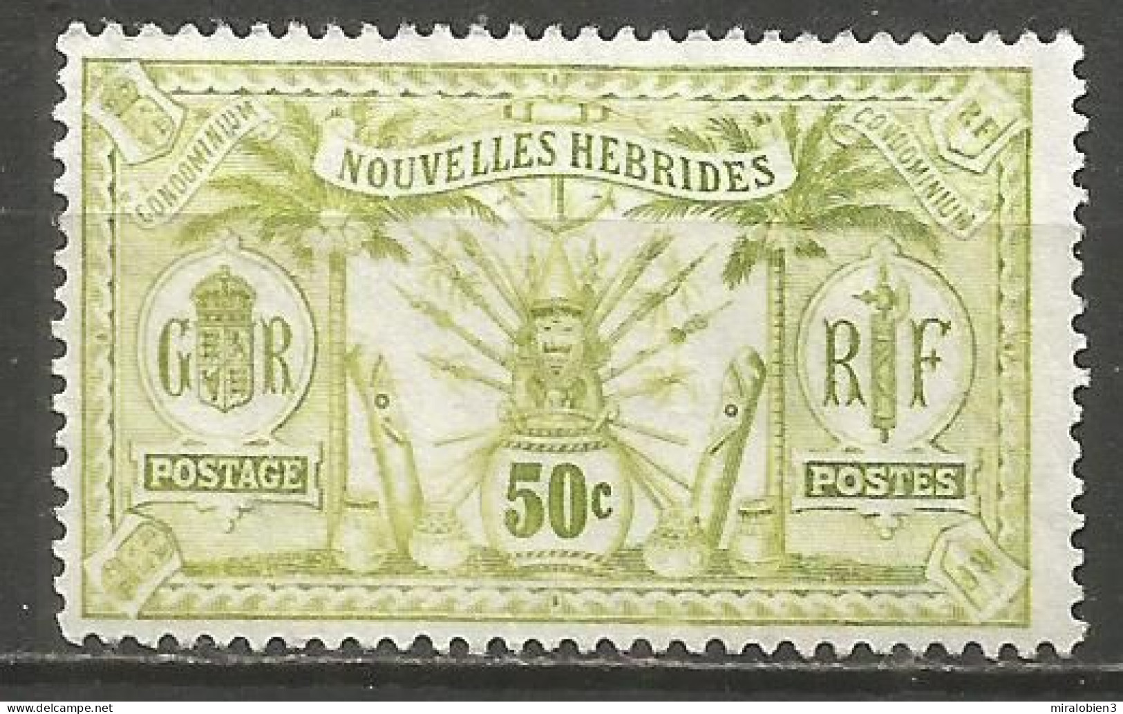 NUEVAS HEBRIDES YVERT NUM. 44 NUEVO SIN GOMA - Unused Stamps