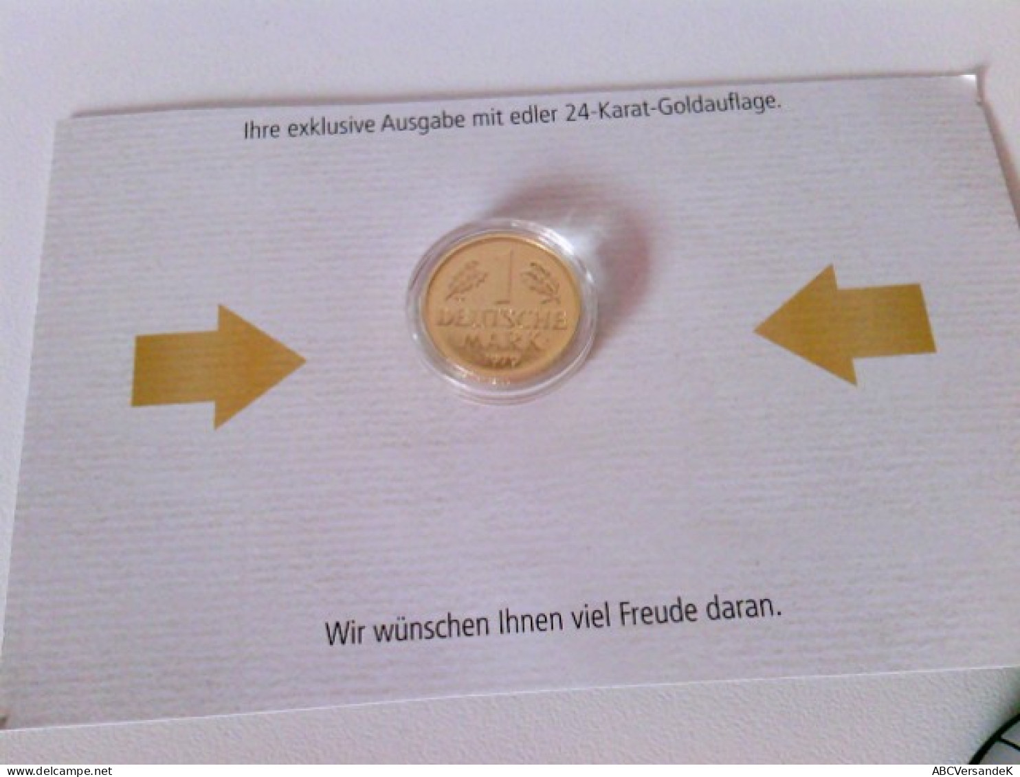 Münzen/ Medaillen: Hier 5 X 1 DM 1971, 1979, 1980, 1990, 1991 Vergoldet, Deutsche Mark Mit 24 Karat Goldauflag - Numismatiek