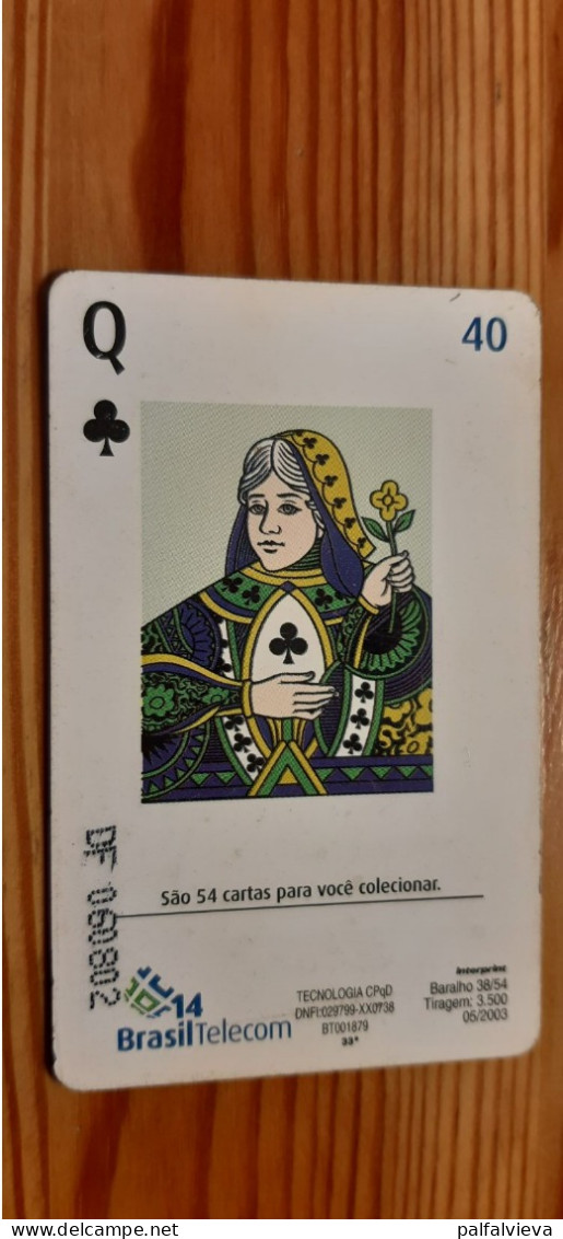 Phonecard Brazil - Playing Card, Queen 3.500 Ex. - Brasilien