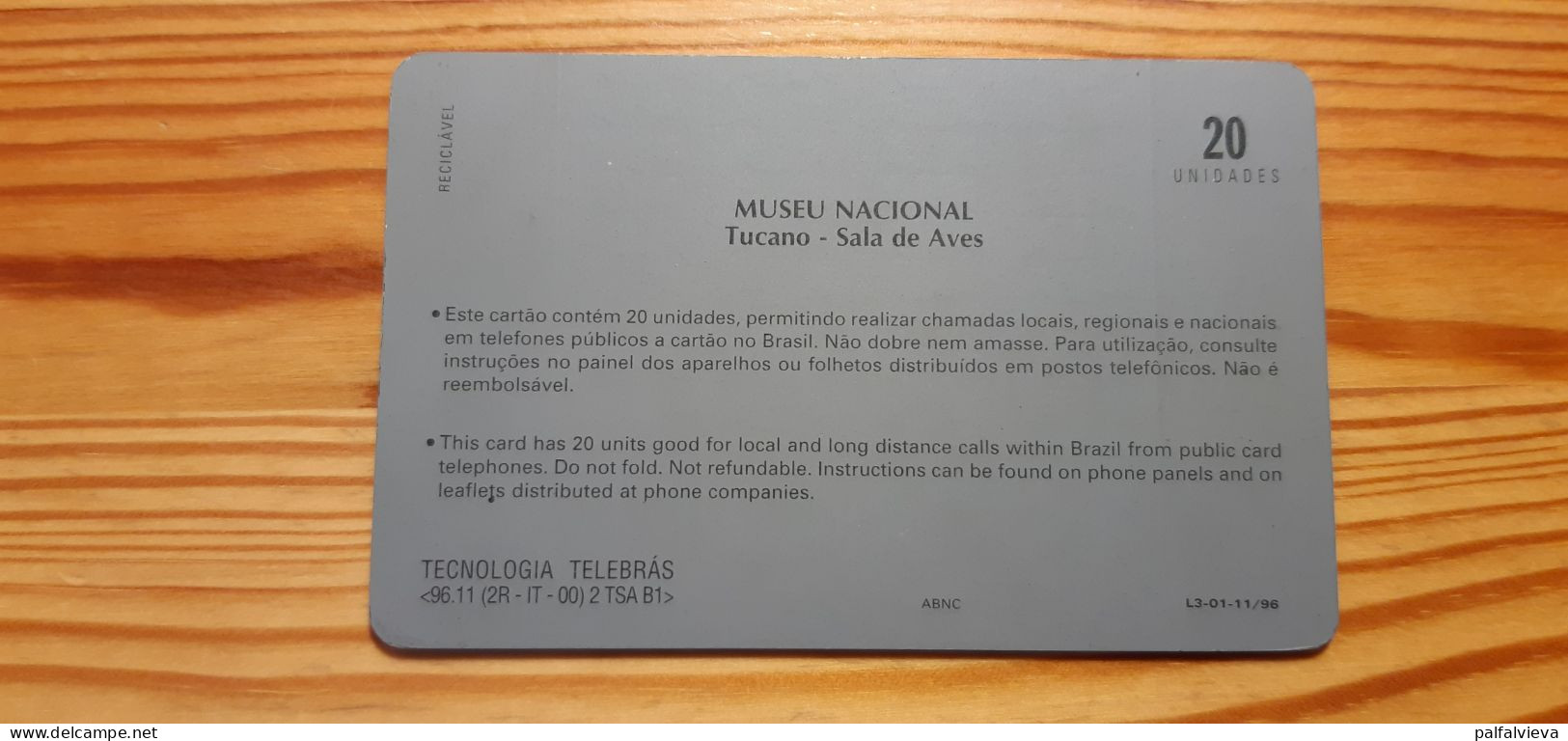 Phonecard Brazil - Bird, Tucan - Brasilien