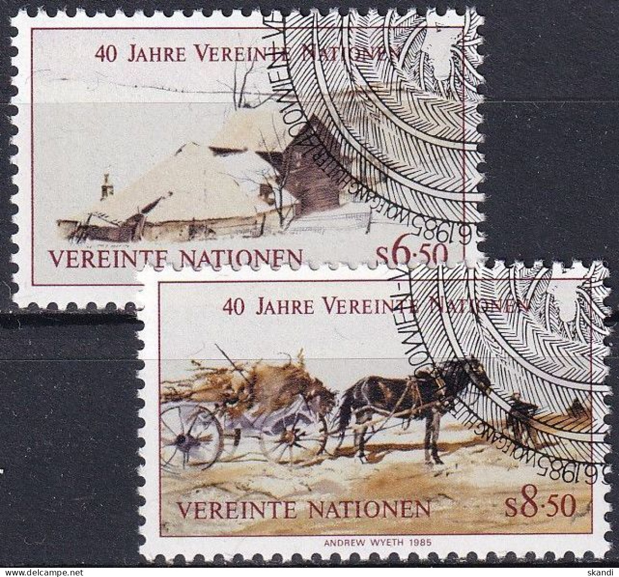 UNO WIEN 1985 Mi-Nr. 51/52 O Used - Aus Abo - Usados