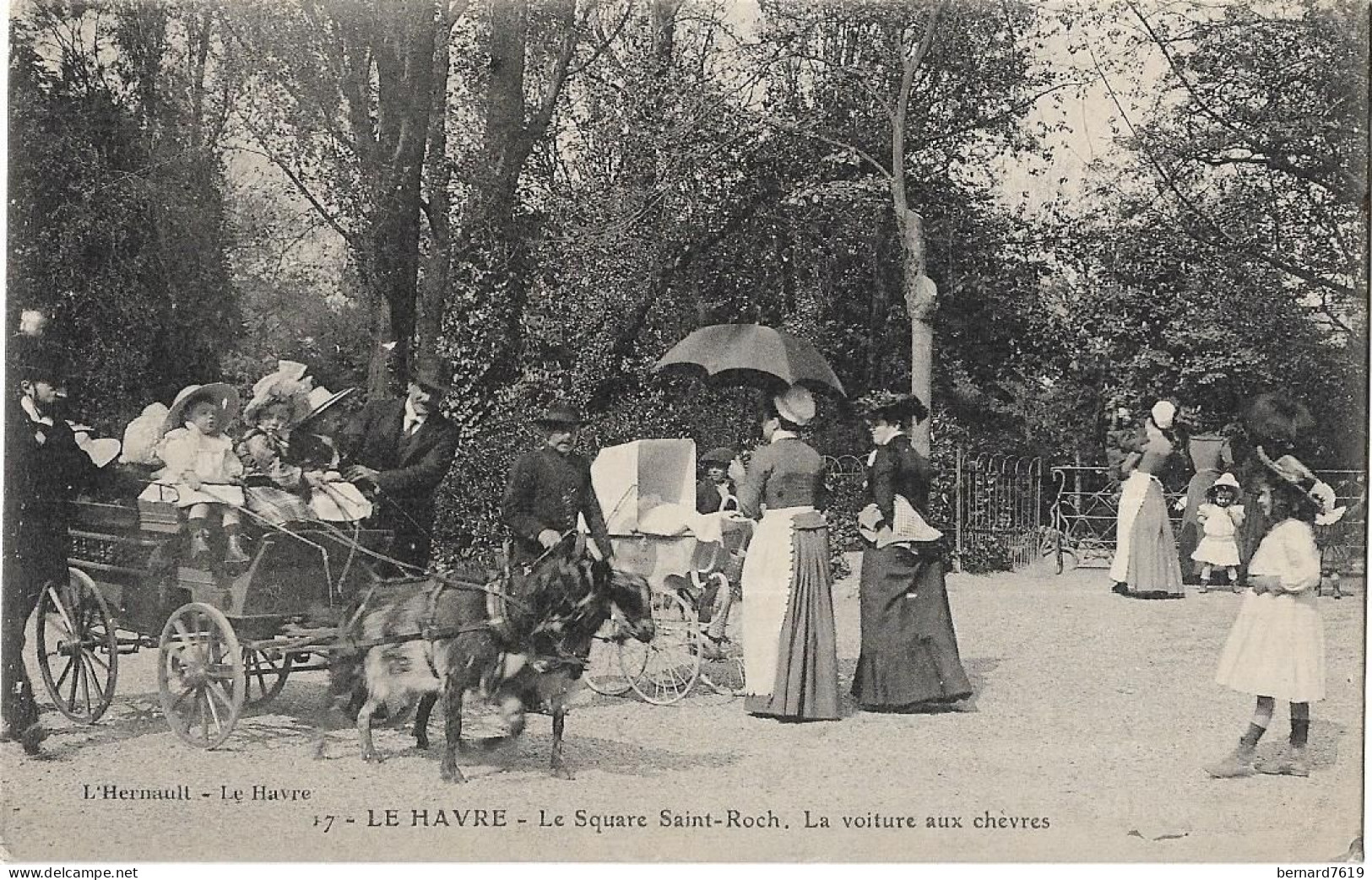 76  Le Havre -  Le Square Saint Roch , La Voiture Aux Chevres - Saint-Roch (Plein)