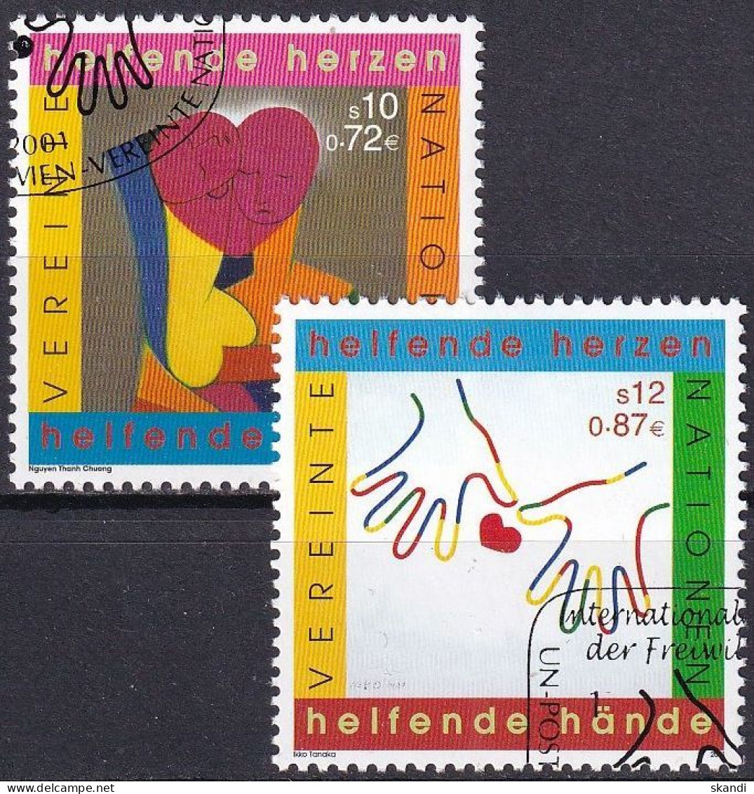 UNO WIEN 2001 Mi-Nr. 331/32 O Used Aus Abo - Oblitérés