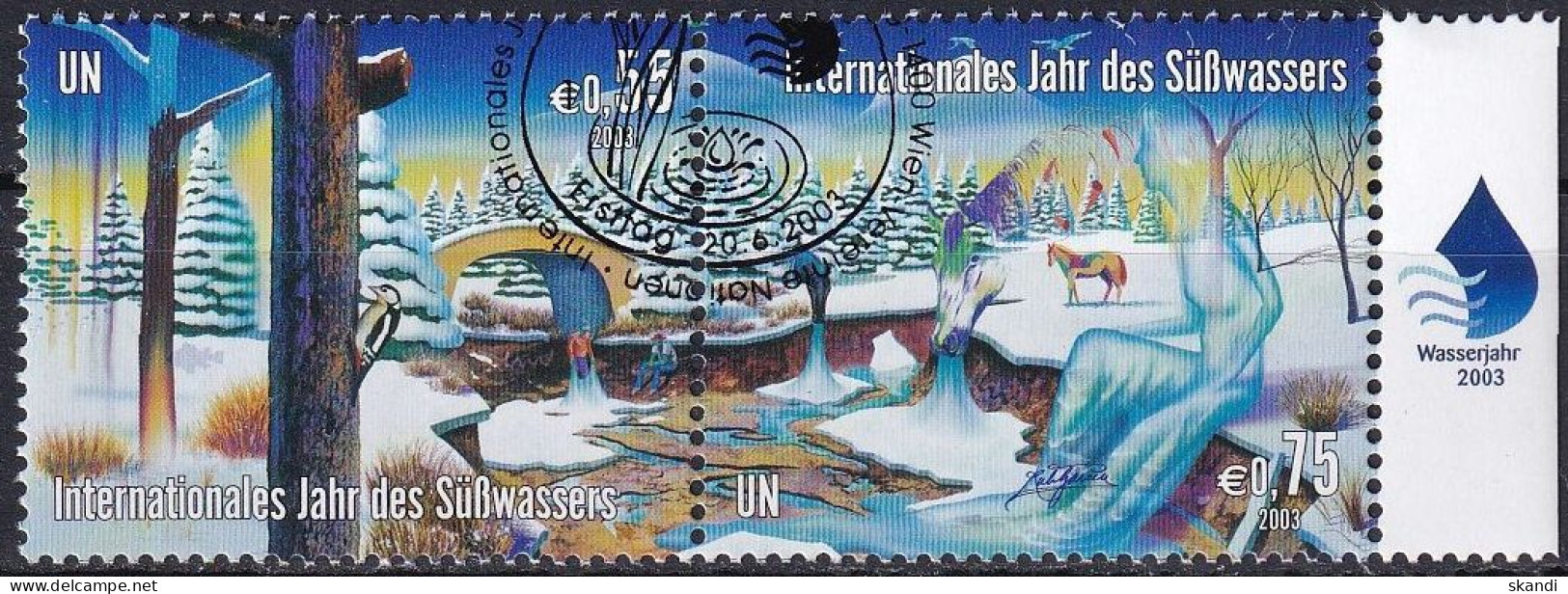 UNO WIEN 2003 Mi-Nr. 393/94 O Used - Aus Abo - Oblitérés