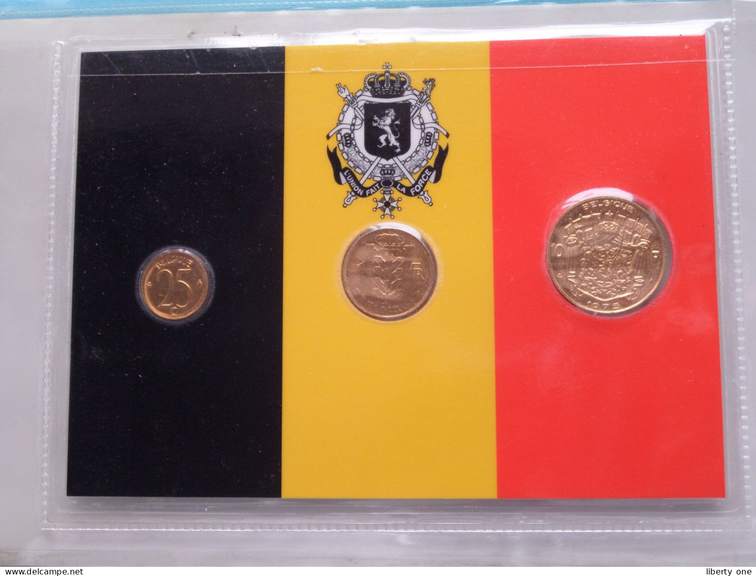 Set Of 3 Coins > BELGIË / BELGIQUE ( DETAIL > Voir / See SCANS ) Gold Plated ! - Altri & Non Classificati