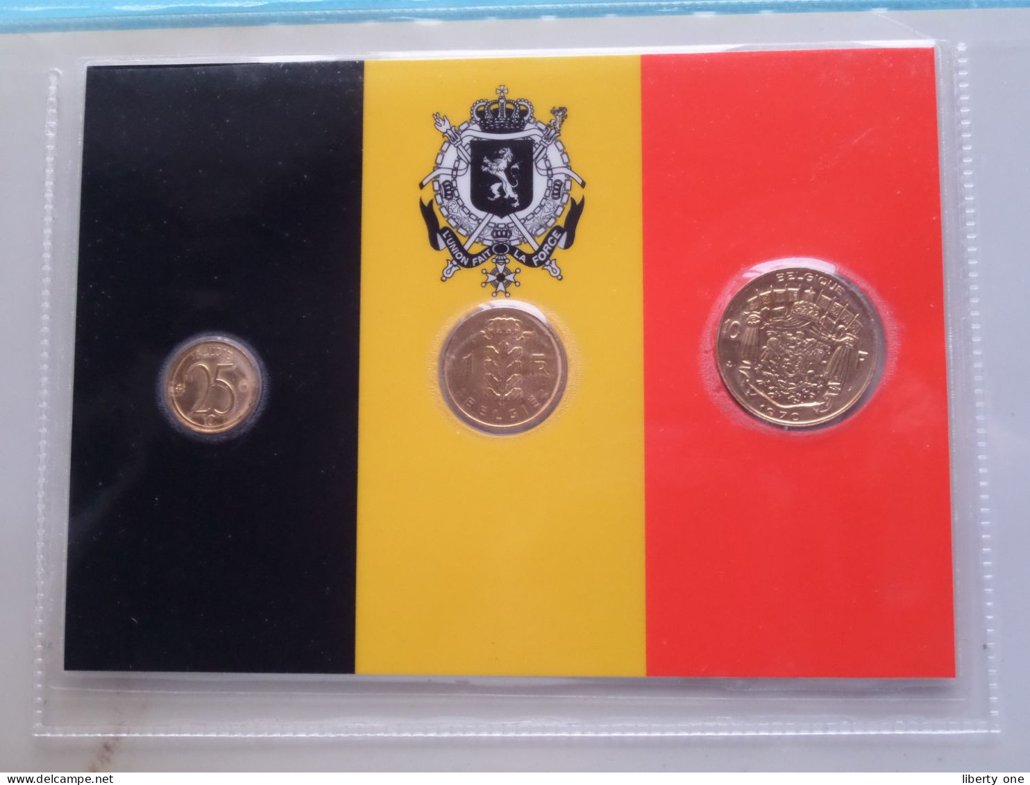 Set Of 3 Coins > BELGIË / BELGIQUE ( DETAIL > Voir / See SCANS ) Gold Plated ! - Other & Unclassified