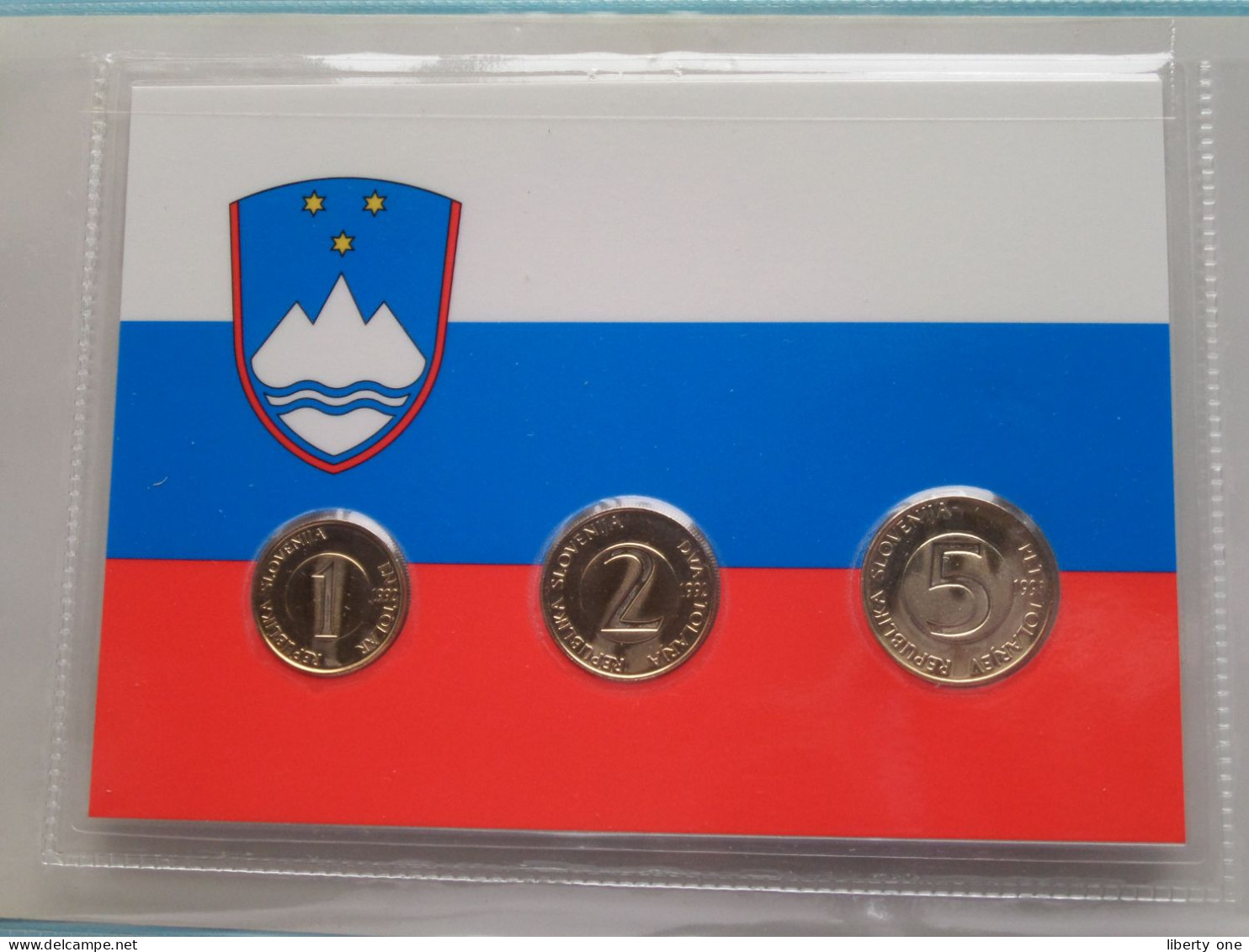 Set Of 3 Coins > SLOVENIË ( DETAIL > Voir / See SCANS ) Gold Plated ! - Eslovenia