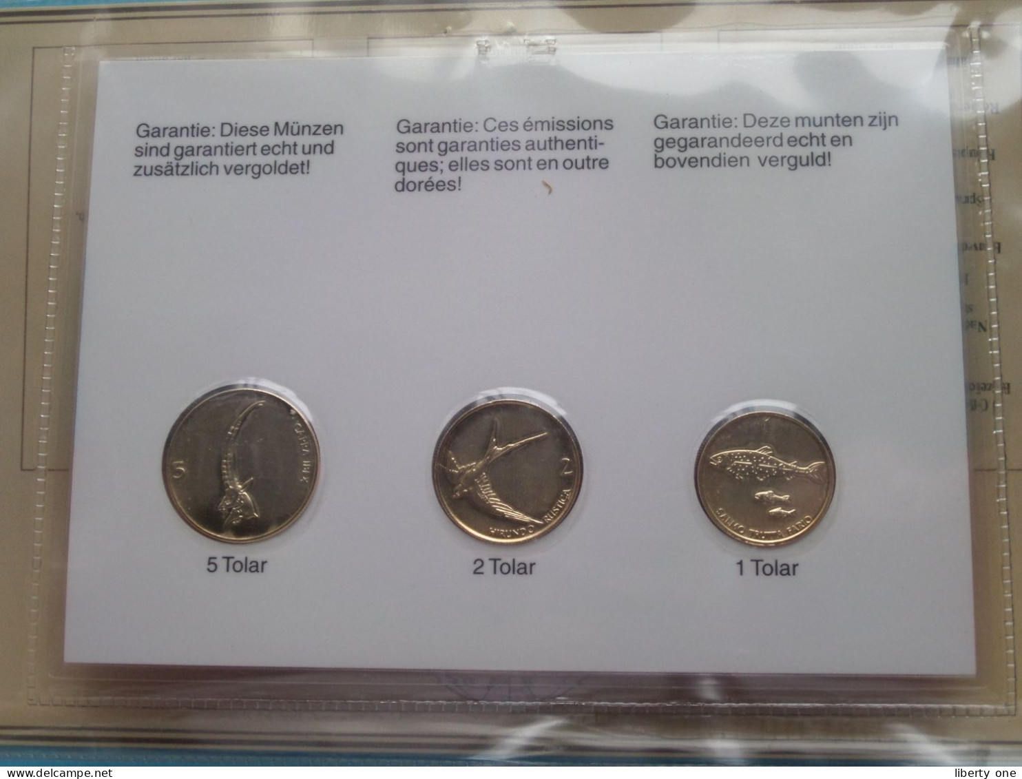 Set Of 3 Coins > SLOVENIË ( DETAIL > Voir / See SCANS ) Gold Plated ! - Slovénie