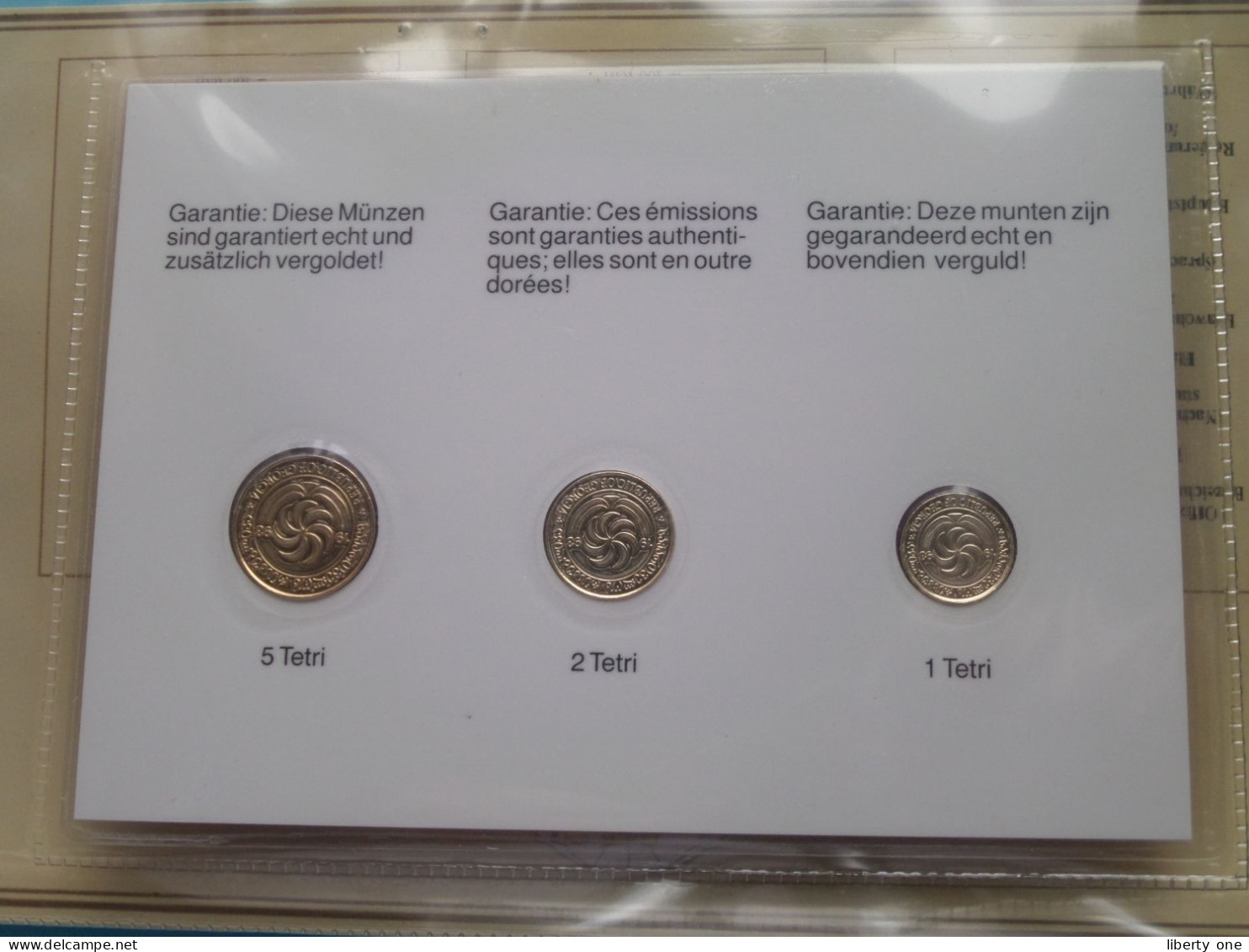 Set Of 3 Coins > GEORGIË ( DETAIL > Voir / See SCANS ) Gold Plated ! - Georgia