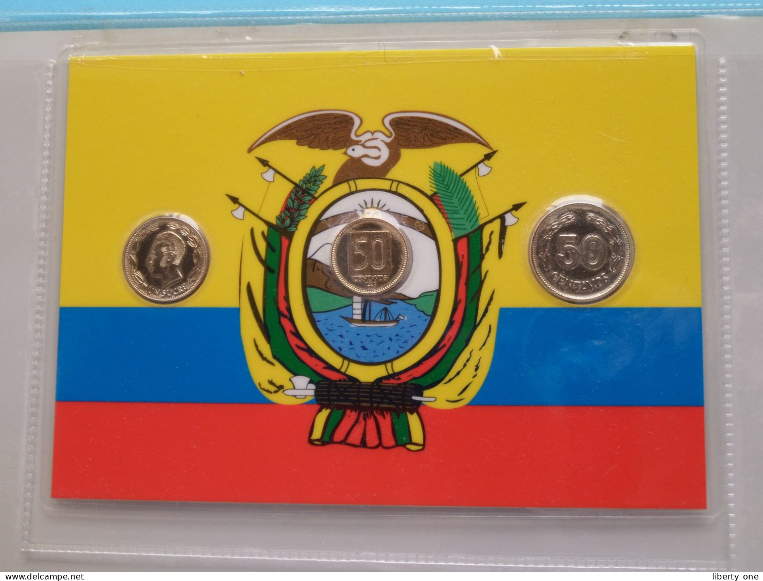 Set Of 3 Coins > ECUADOR ( DETAIL > Voir / See SCANS ) Gold Plated ! - Ecuador