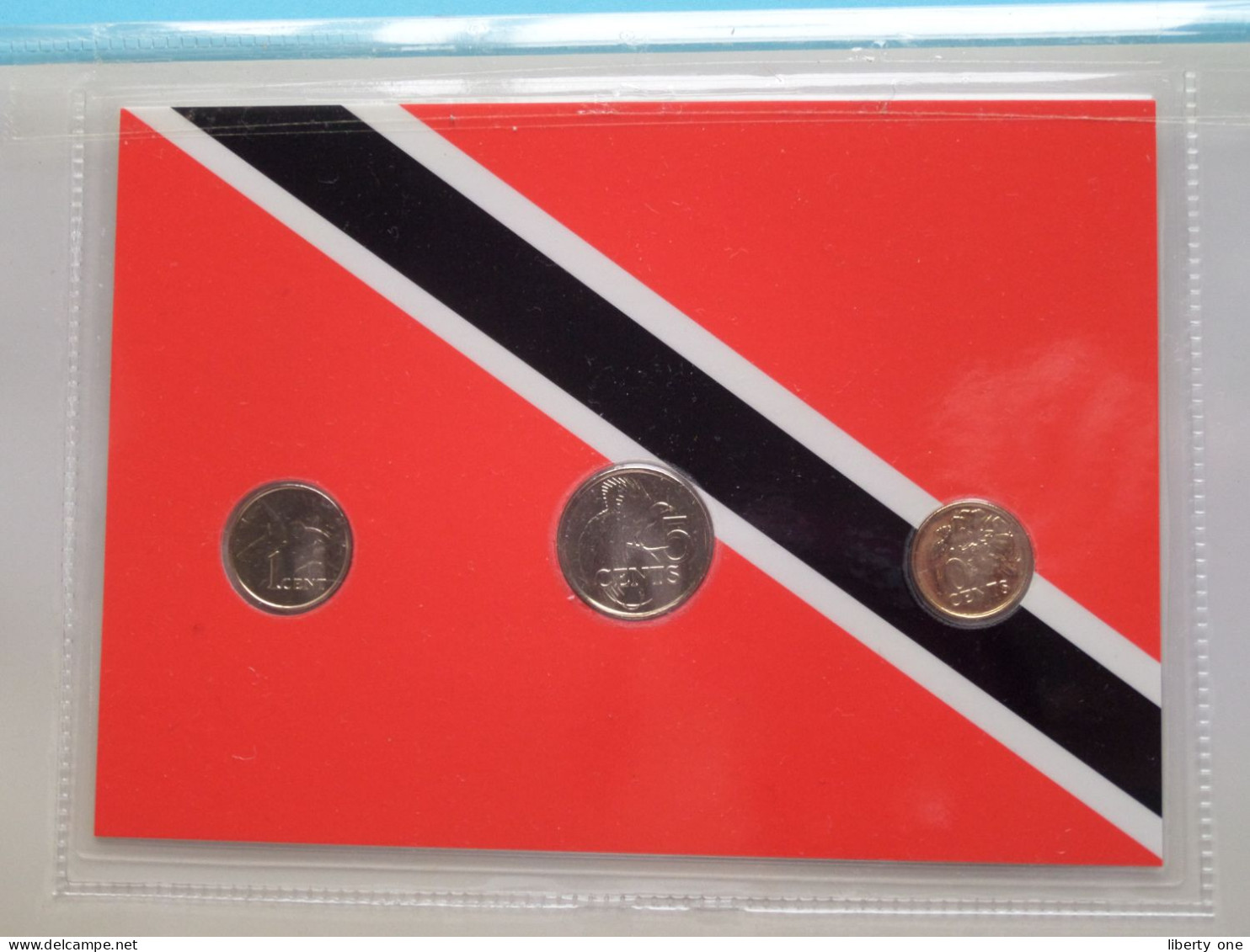 Set Of 3 Coins > TRINIDAD & TOBAGO ( DETAIL > Voir / See SCANS ) Gold Plated ! - Trinidad & Tobago