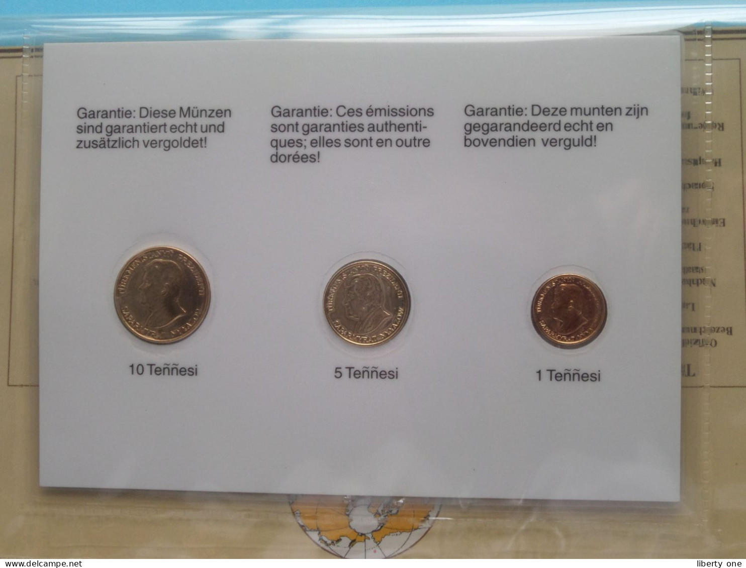 Set Of 3 Coins > TURKMENISTAN ( DETAIL > Voir / See SCANS ) Gold Plated ! - Turkménistan