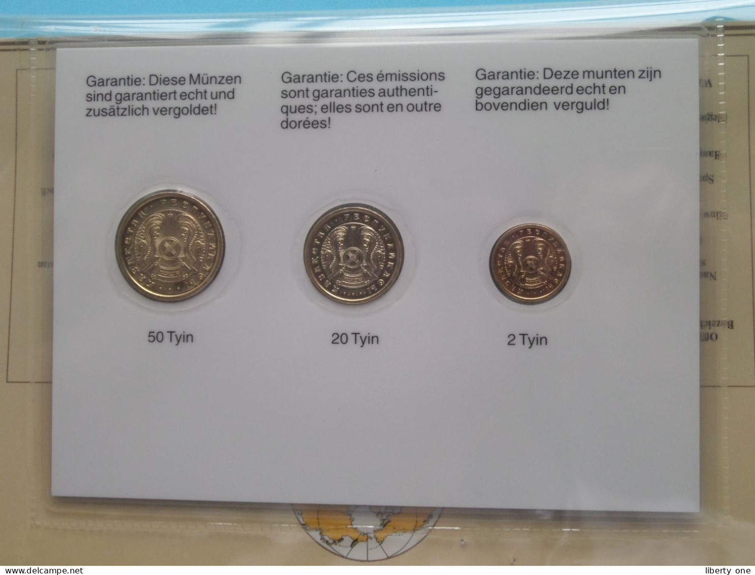 Set Of 3 Coins > KAZACHSTAN ( DETAIL > Voir / See SCANS ) Gold Plated ! - Kazakistan