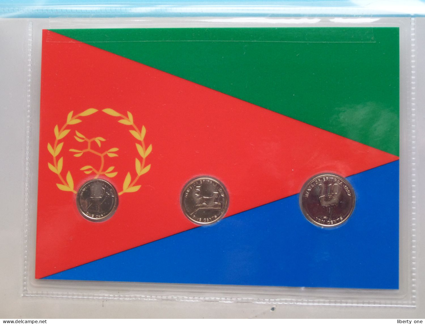 Set Of 3 Coins > ERITREA ( DETAIL > Voir / See SCANS ) Gold Plated ! - Eritrea