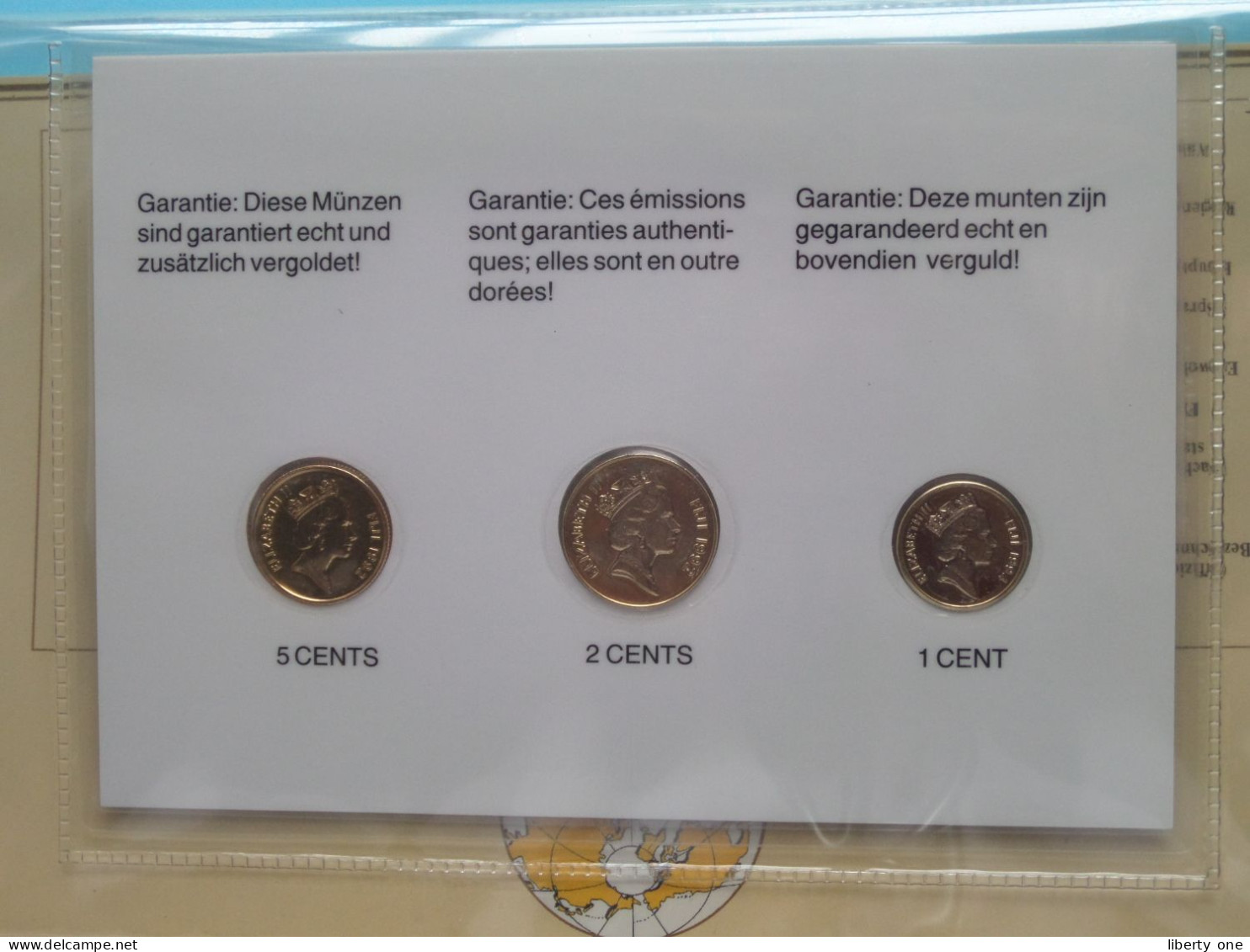Set Of 3 Coins > FIJI ( DETAIL > Voir / See SCANS ) Gold Plated ! - Fidji