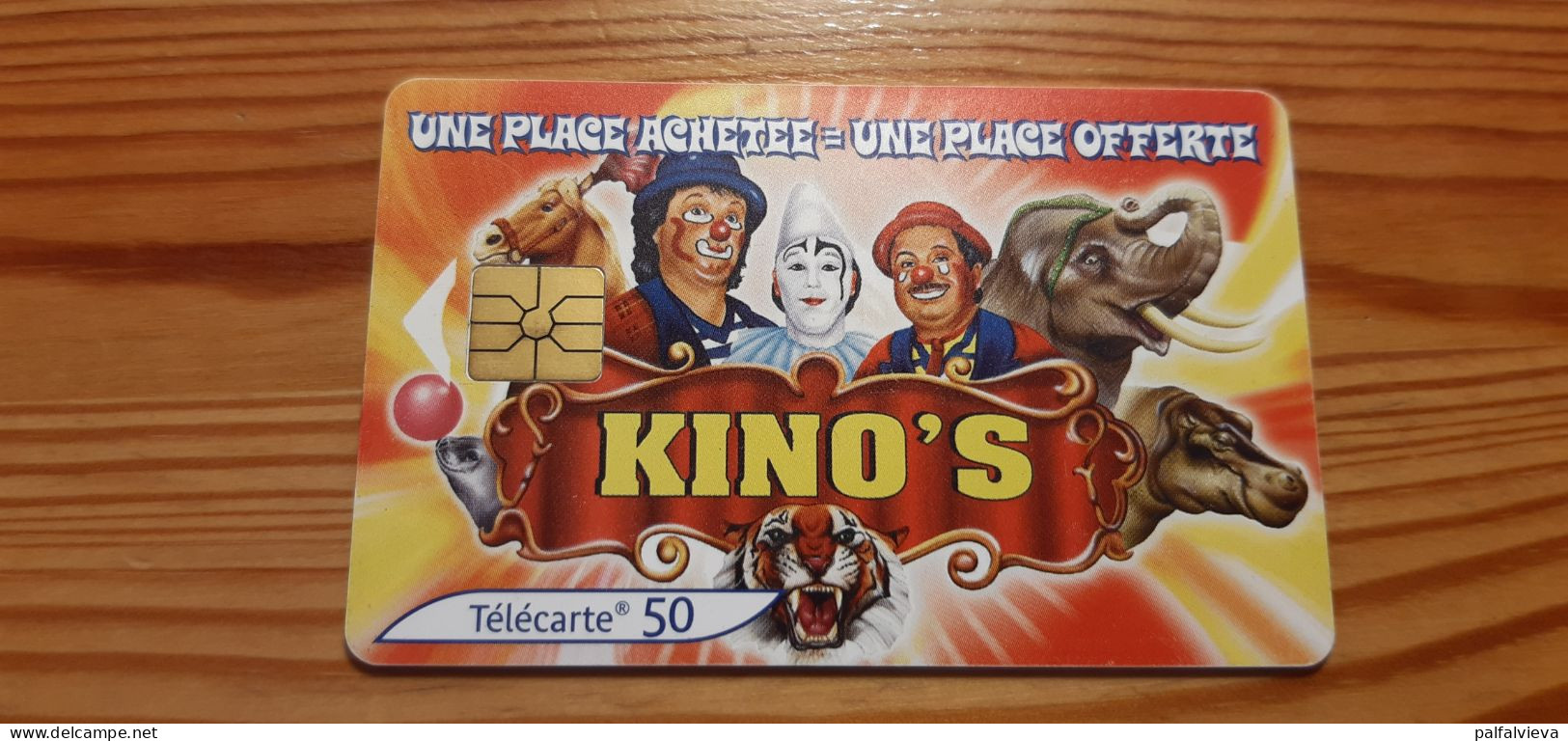 Phonecard France  - Kino's, Circus, Clown, Tiger, Elephant - 2000