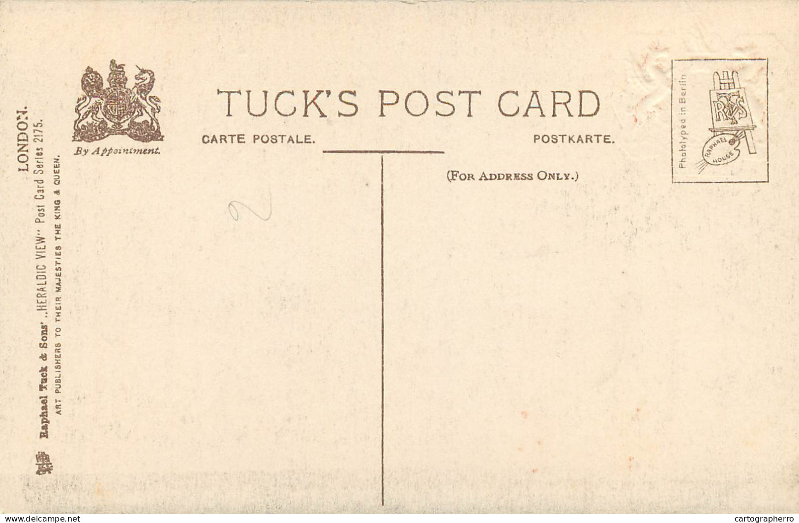 England London Rotten Row Raphael Tuck & Sons "Heraldic View" - Hyde Park