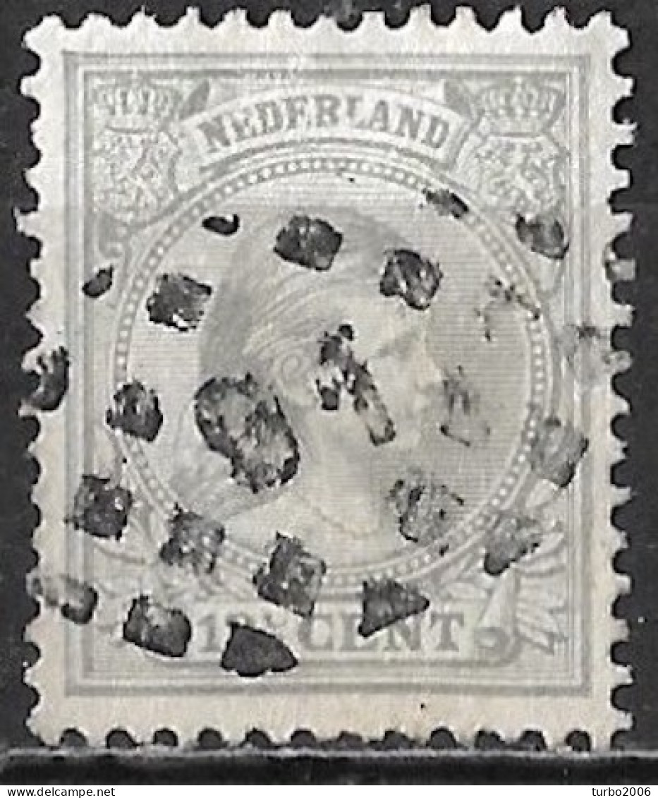 Beschadigingen In NEDERLAND In 1891 Prinses Wilhelmina Hangend Haar 12½ Cent Grijs NVPH 38 - Abarten Und Kuriositäten