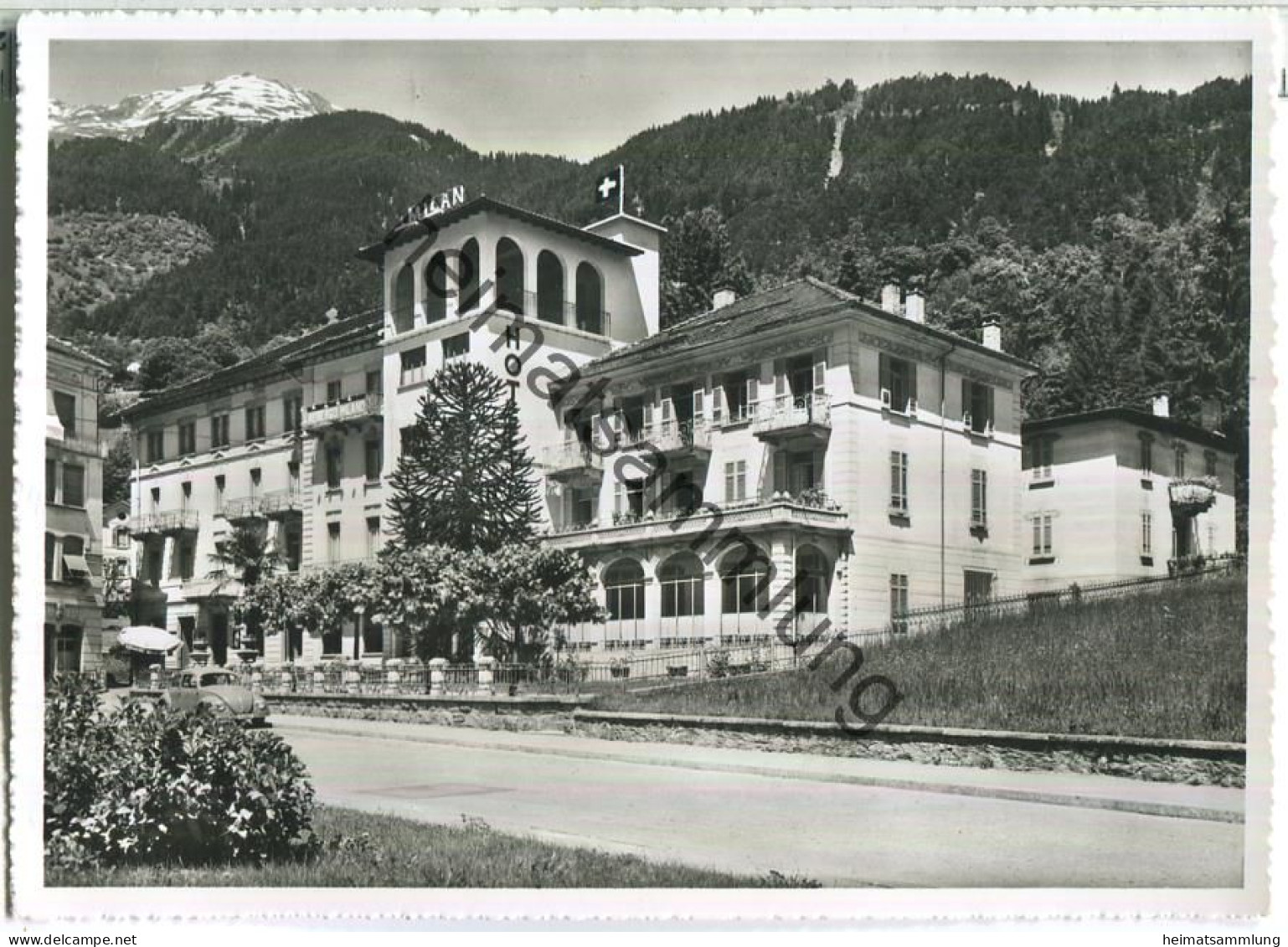 Faido Stazione - Albergo Milano - Foto-Ansichtskarte - Verlag W. Borelli Airolo 50er Jahre - Airolo