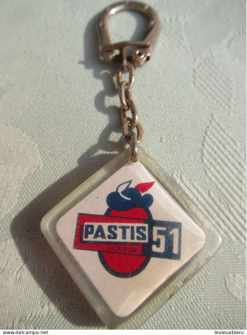 Porte-Clé Publicitaire Ancien/Spiritueux /PASTIS 51 /Plastique / Vers 1960-1970   POC580 - Schlüsselanhänger