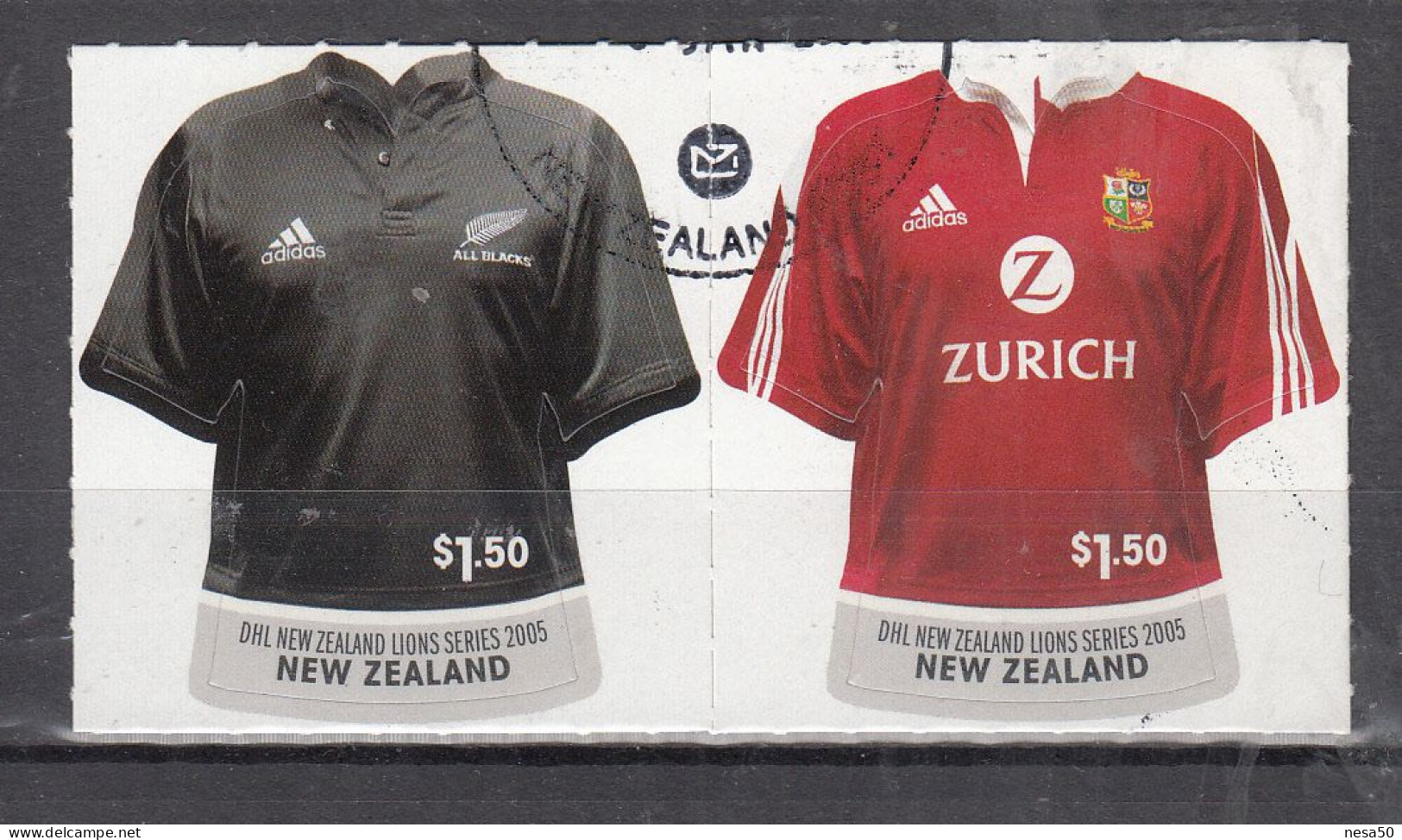 Nieuw Zeeland 2005  Mi Nr 2264 - 2265 Rugby, All Blacks + Lions - Gebruikt