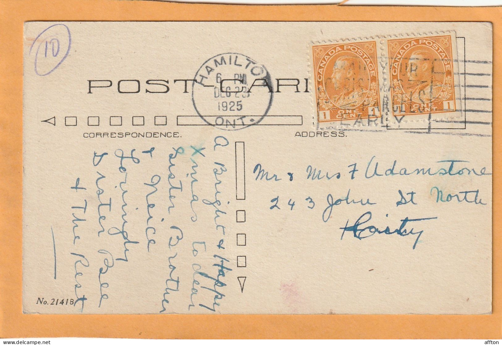 Canada Old Postcard - Briefe U. Dokumente