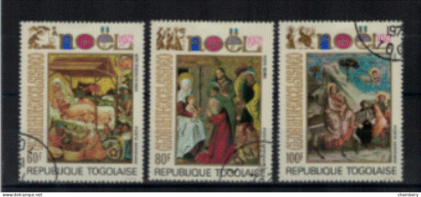 Togo - Poste Aérienne - "Noël - Tableaux" - Série Oblitérée N° 193 à 195 De 1972 - Togo (1960-...)