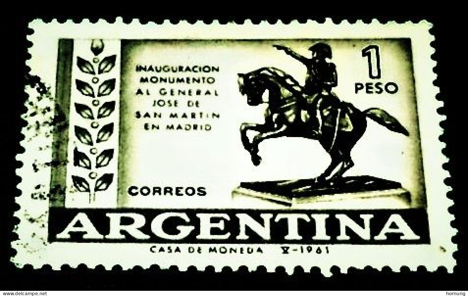 Argentina, General San Martin-monument In Madrid.1961.Michel # 779 - Oblitérés