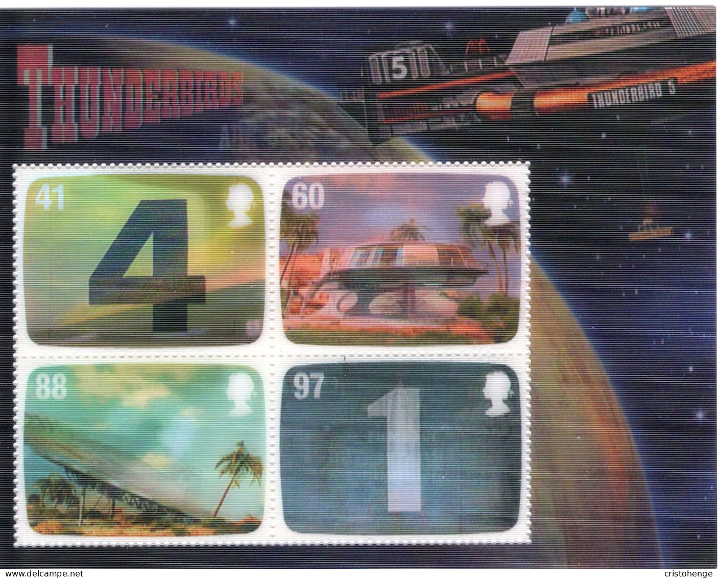Great Britain 2011 Thunderbirds - Lenticular MS MNH (SG MS3142) - Unused Stamps