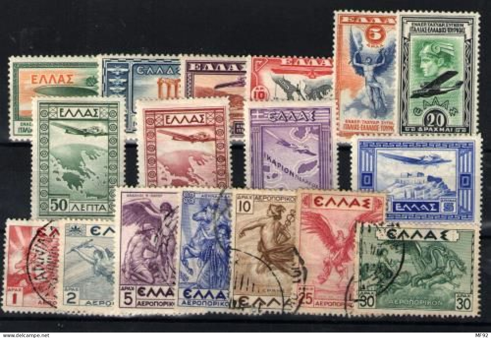 Grecia (aéreos) Nº 8/13,15/18, 22/28. Años 1933-35 - Unused Stamps